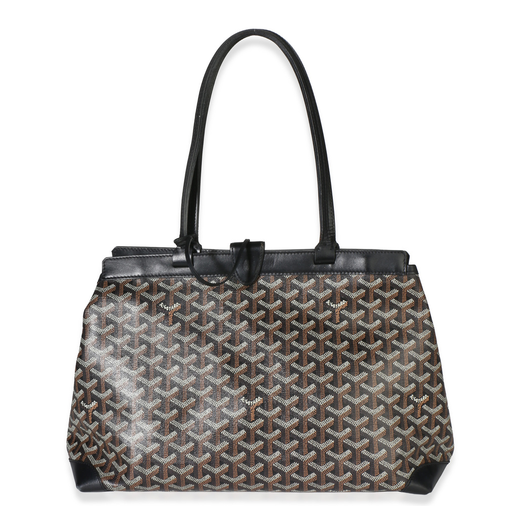 Goyard Black Goyardine Canvas Bellechasse PM
